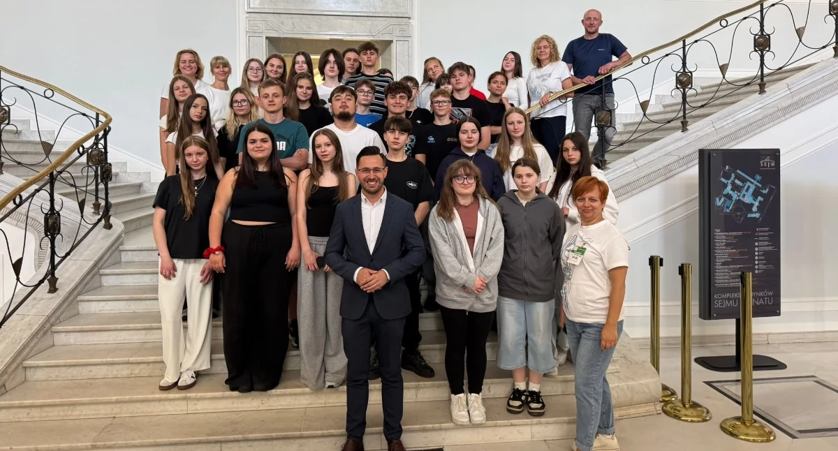 Ze szkolnej ławy, Uczniowie Stryszawy wizytą Sejmie - zdjęcie, fotografia