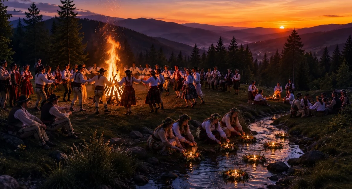 Kartka z kalendarza, Sobótka czyli Kupały Beskidach - zdjęcie, fotografia