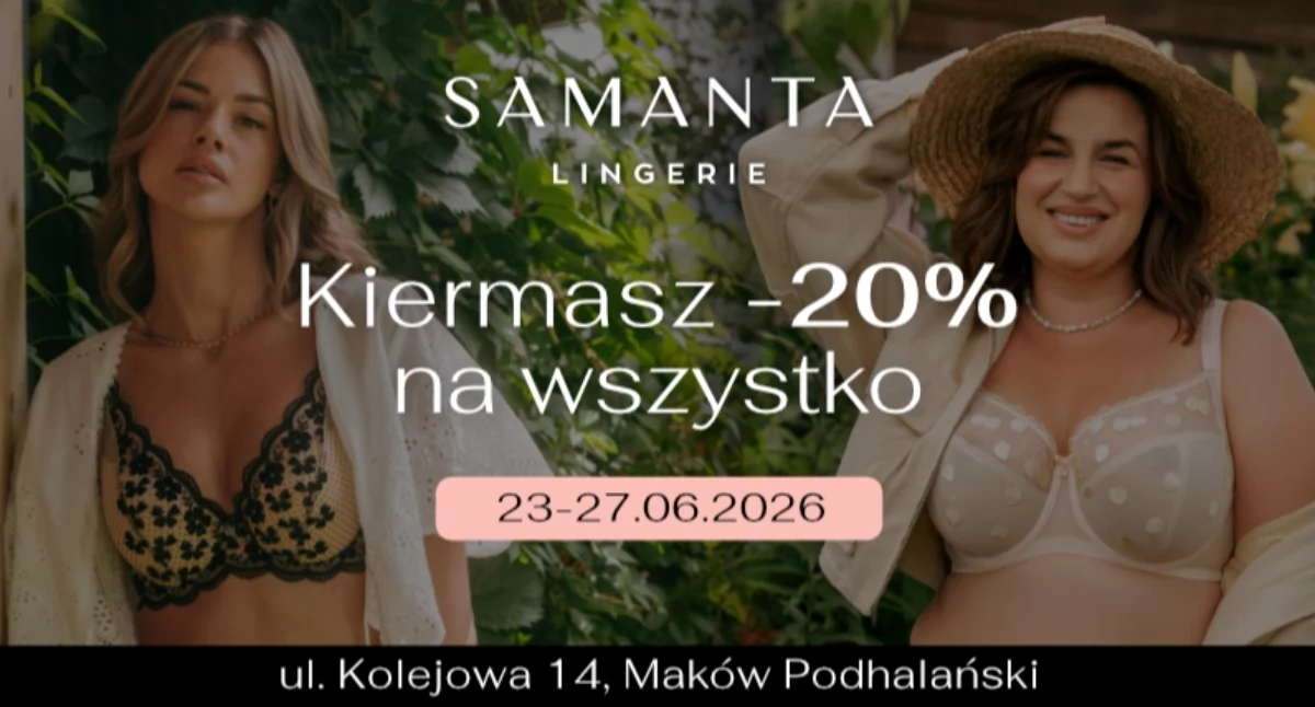 Materiał zewnętrzny, SAMANTA LINGERIE zaprasza kiermasz rabatem - zdjęcie, fotografia