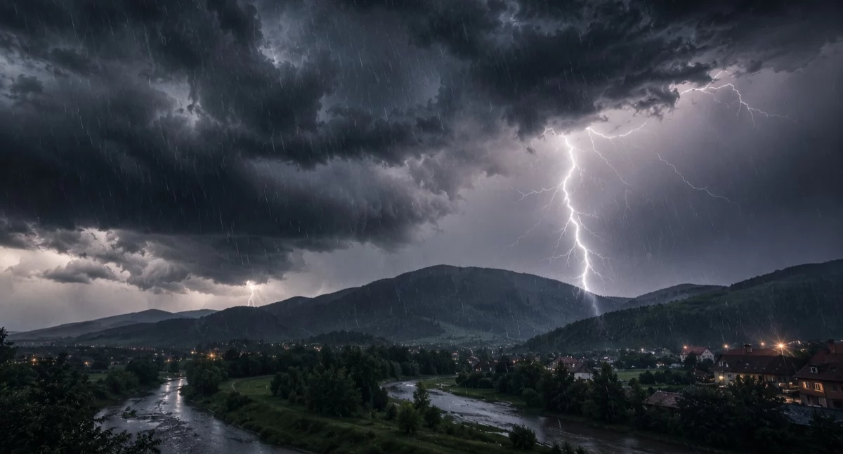 Pogodynka, Ostrzeżenie meteorologiczne powiatu suskiego - zdjęcie, fotografia