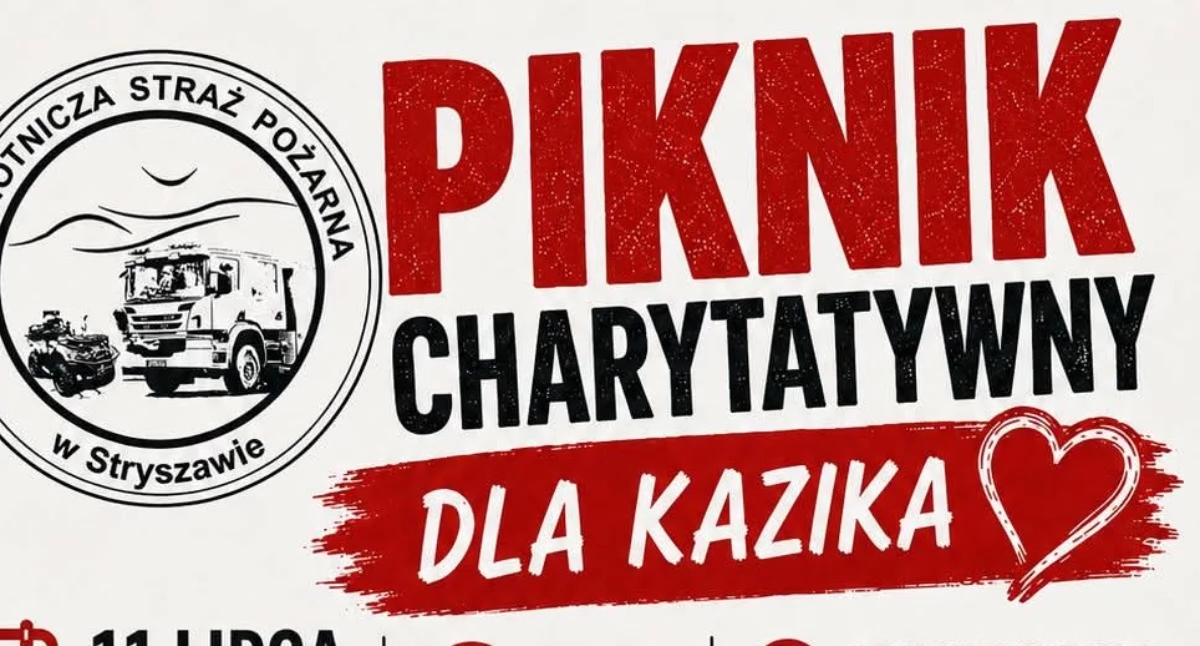 Z remizy, Piknik charytatywny Kazika Stryszawie Strażacy zapraszają mieszkańców wspólnego pomagania - zdjęcie, fotografia
