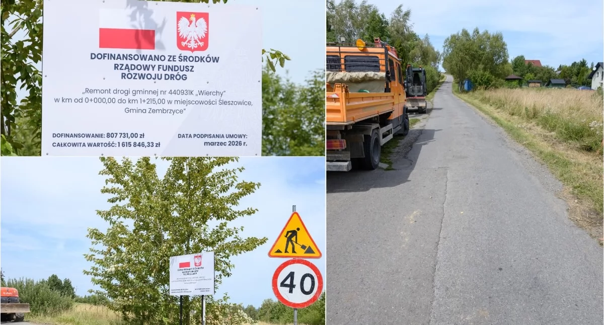 Inwestycje, Ruszył remont drogi „Wierchy” Śleszowicach Inwestycja dofinansowaniem - zdjęcie, fotografia