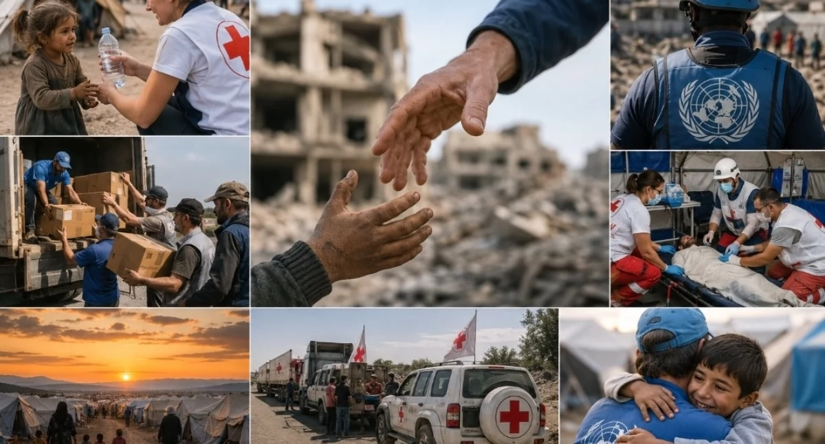 Kartka z kalendarza, sierpnia Światowy Dzień Pomocy Humanitarnej - zdjęcie, fotografia
