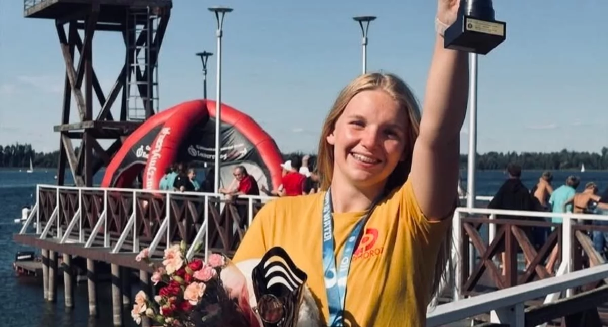 Pływanie, „To najlepszy sezon mojego życia” Milena Łazarz kolejnymi sukcesami - zdjęcie, fotografia