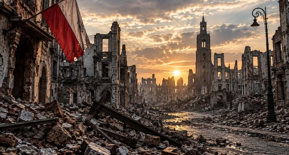 Historia, Straty osobowe materialne poniesione przez Polskę wyniku agresji niemieckiej okresie wojny światowej - zdjęcie, fotografia