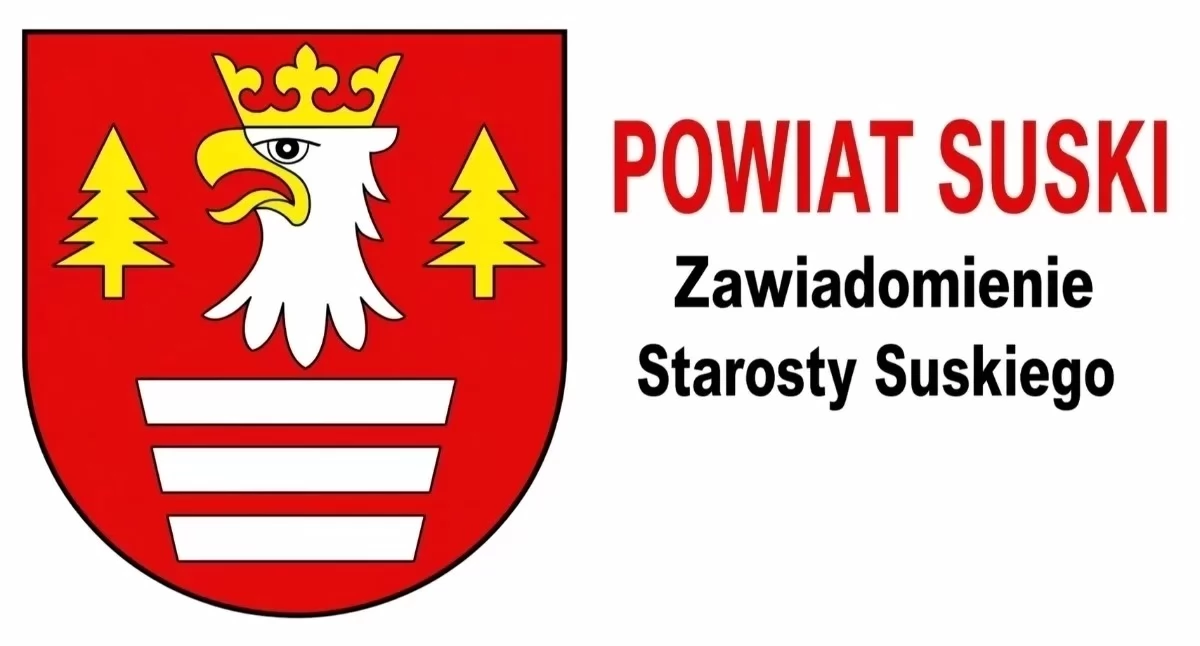 Informacje urzędowe, Zawiadomienie Starosty Suskiego - zdjęcie, fotografia