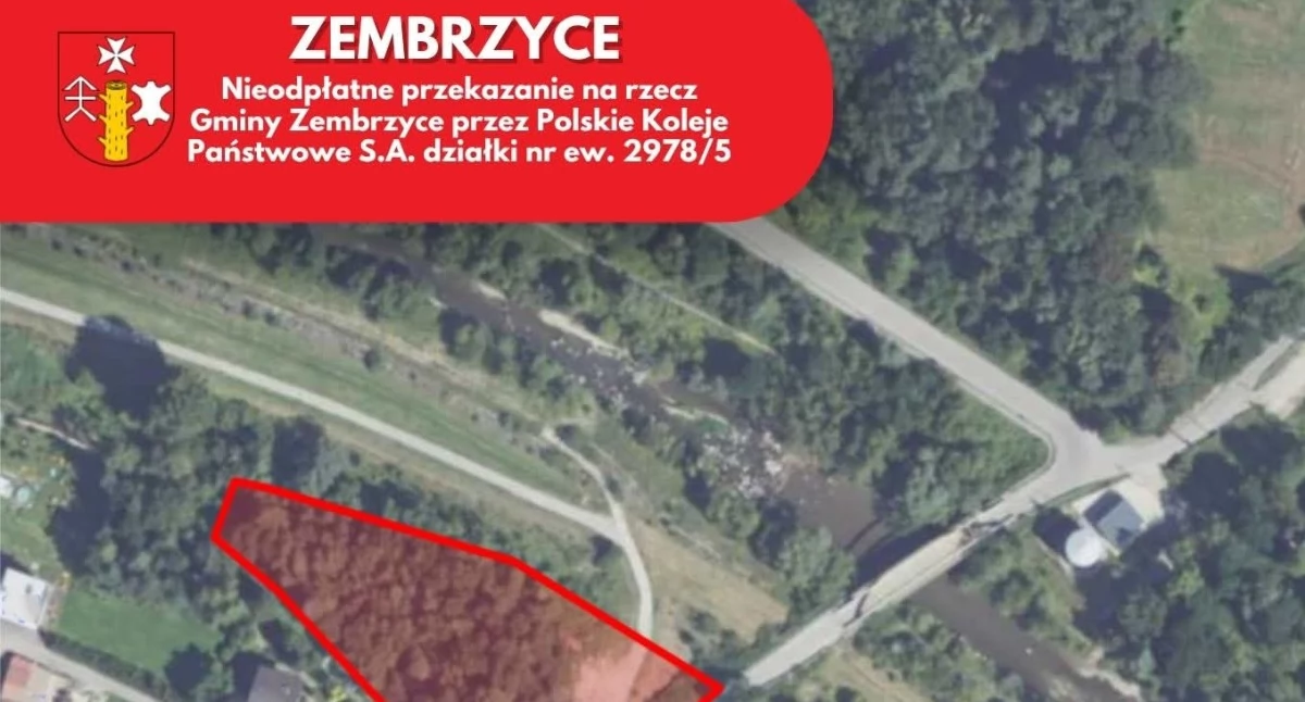Inwestycje, Gmina Zembrzyce pozyskała działkę Powstanie parking chodnik szersza droga - zdjęcie, fotografia