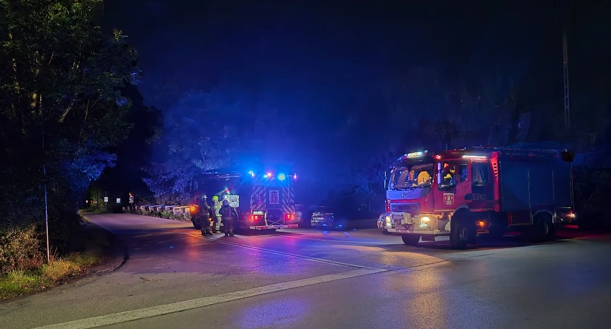 Interwencje, Strażacy interweniowali Lachowicach Poszło wyciek kanalizacji - zdjęcie, fotografia