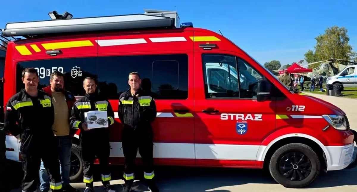 Z remizy, Bystra Podhalańska podium Strażacy zajęli miejsce konkursie dronowym - zdjęcie, fotografia