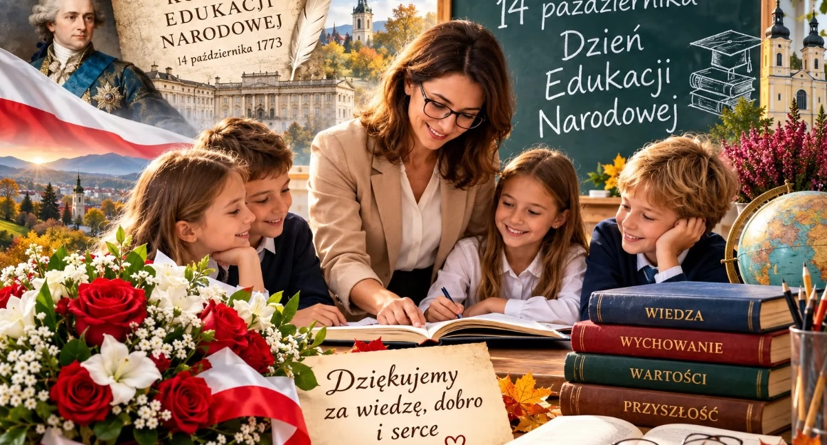 Ze szkolnej ławy, października Dzień Edukacji Narodowej - zdjęcie, fotografia