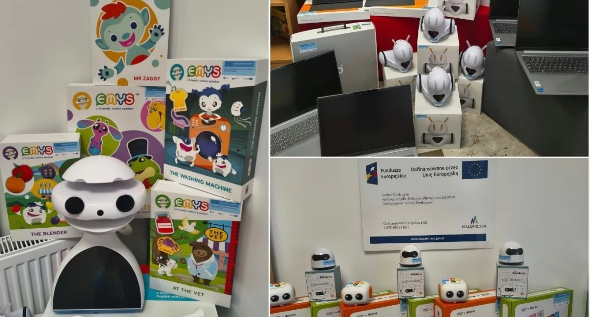 Inwestycje, Roboty pomogą nauce Szkoły gminie Zembrzyce wyposażeniem ponad - zdjęcie, fotografia