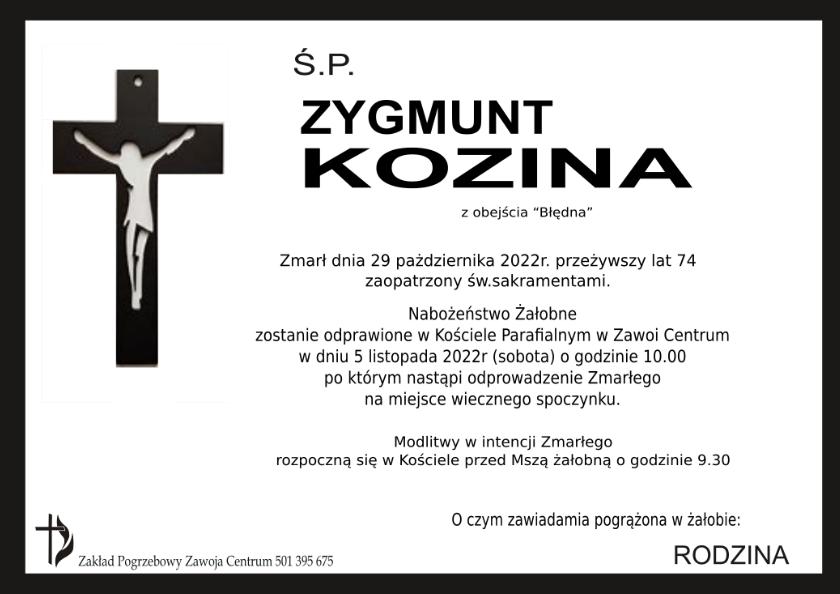 ZYGMUNT KOZINA