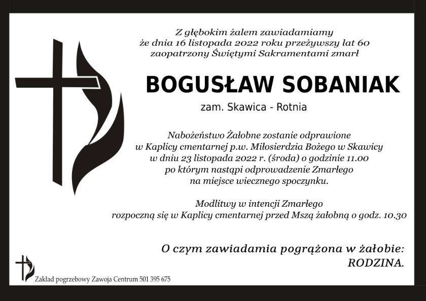 BOGUSŁAW SOBANIAK