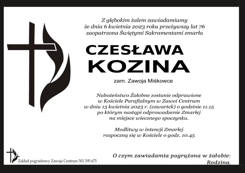 CZESŁAWA KOZINA