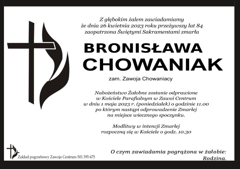 BRONISŁAWA CHOWANIAK