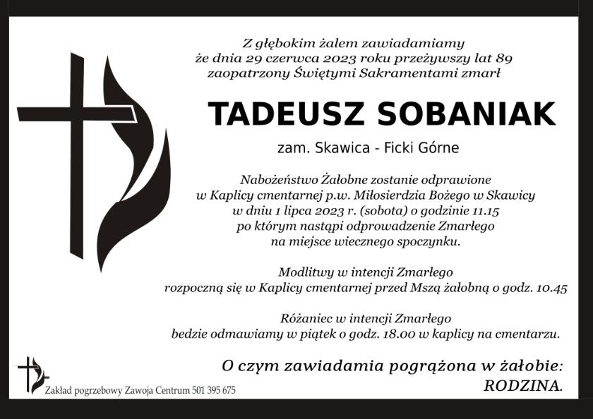 TADEUSZ SOBANIAK