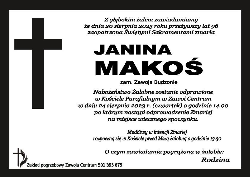 JANINA MAKOŚ