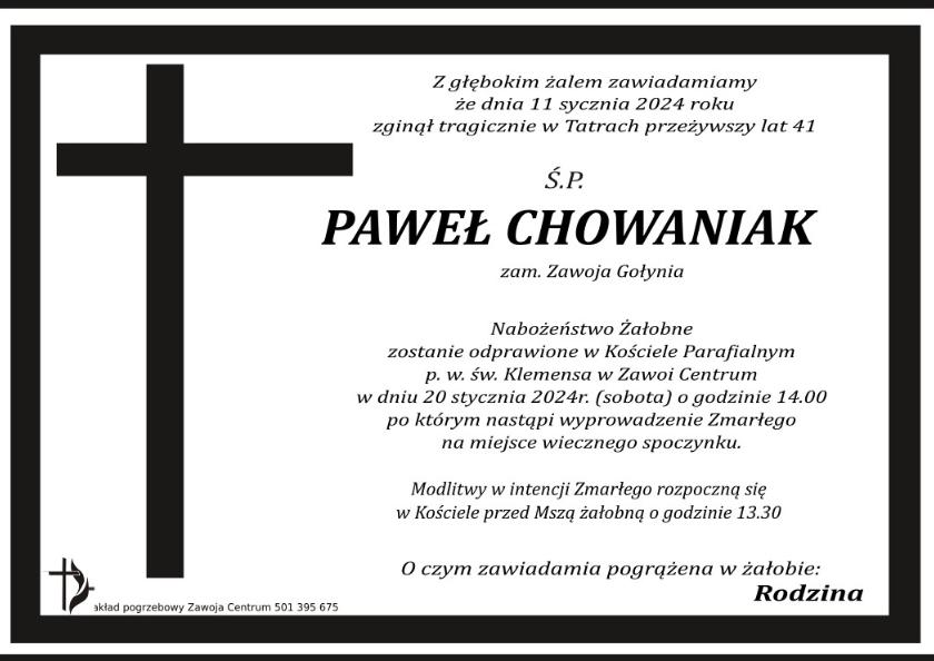 PAWEŁ CHOWANIAK