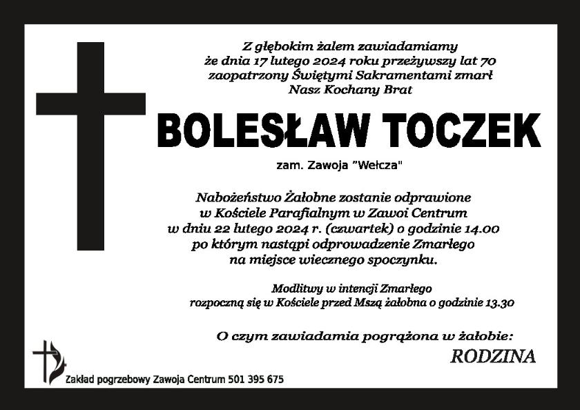 BOLESŁAW TOCZEK