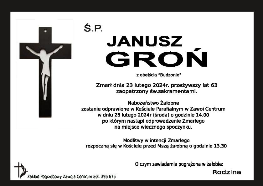 JANUSZ GROŃ 