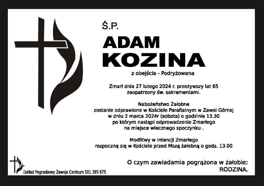 ADAM KOZINA