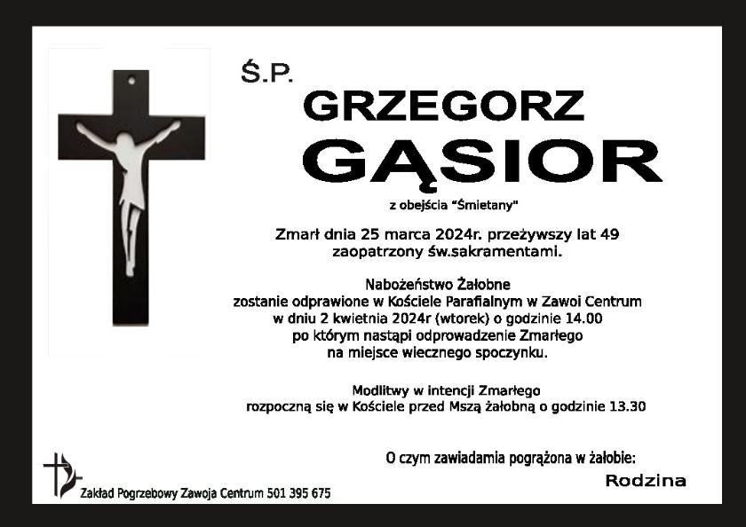 GRZEGORZ GĄSIOR