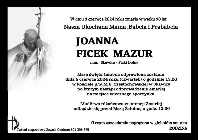 JOANNA FICEK  MAZUR