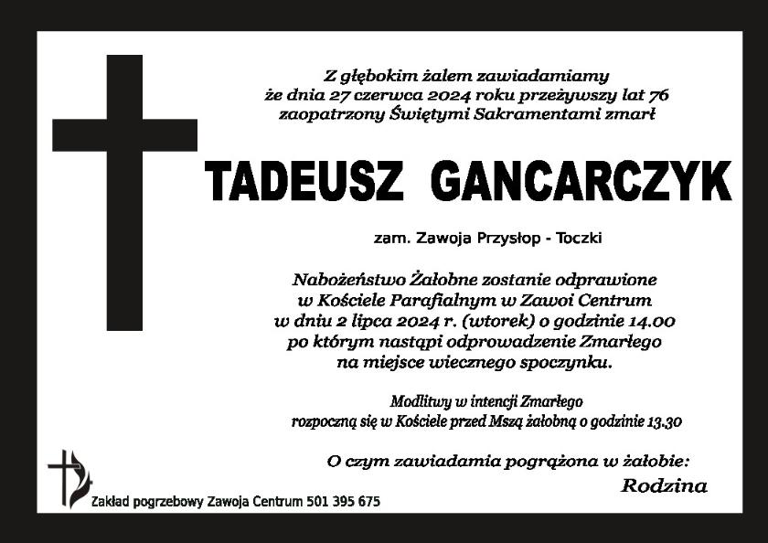 TADEUSZ GANCARCZYK