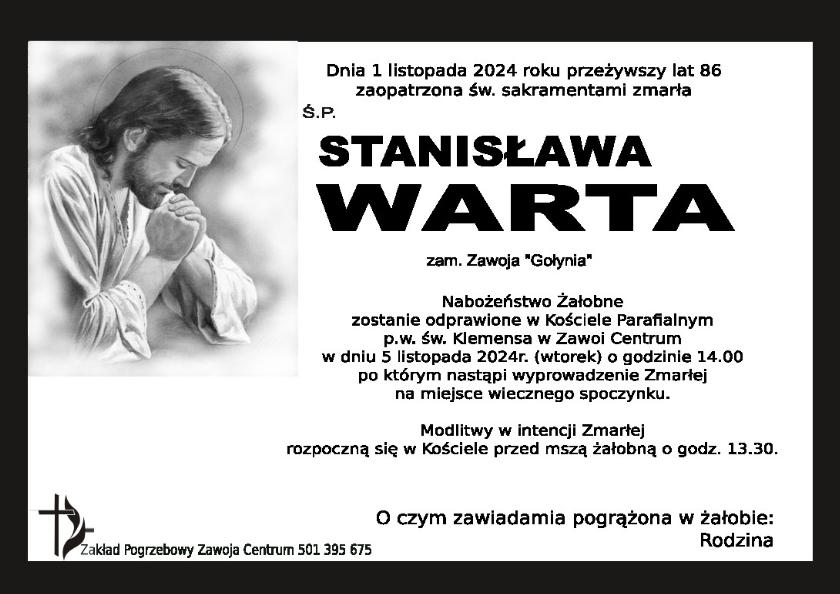 STANISŁAWA WARTA