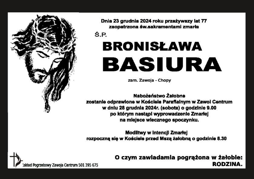 BRONISŁAWA BASIURA
