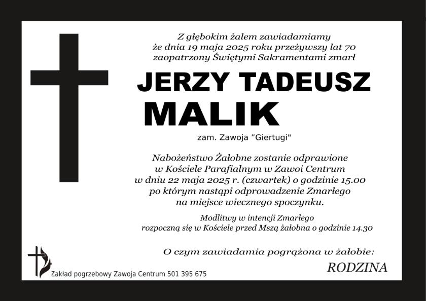 JERZY  TADEUSZ MALIK