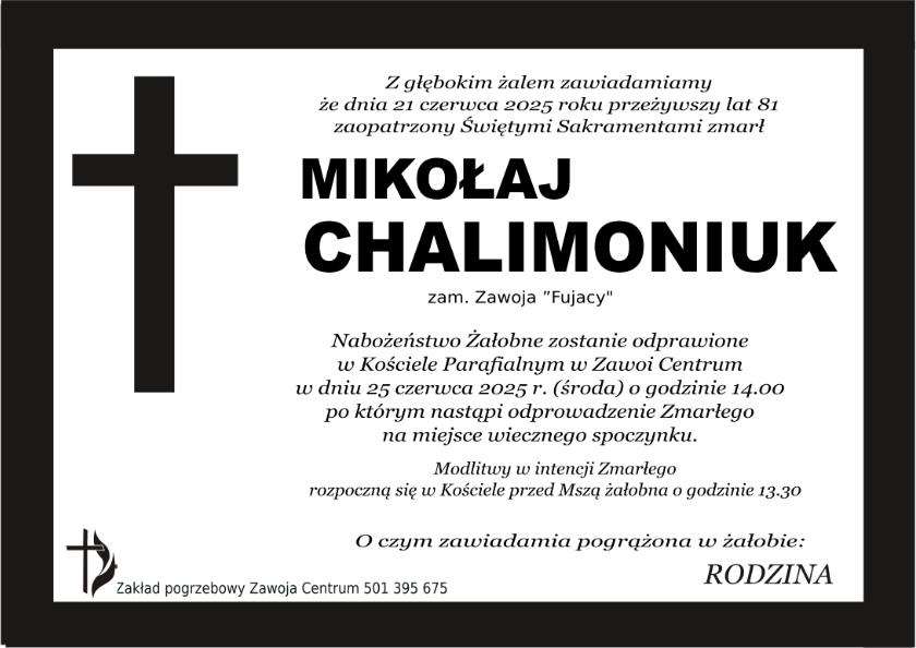 MIKOŁAJ CHALIMONIUK