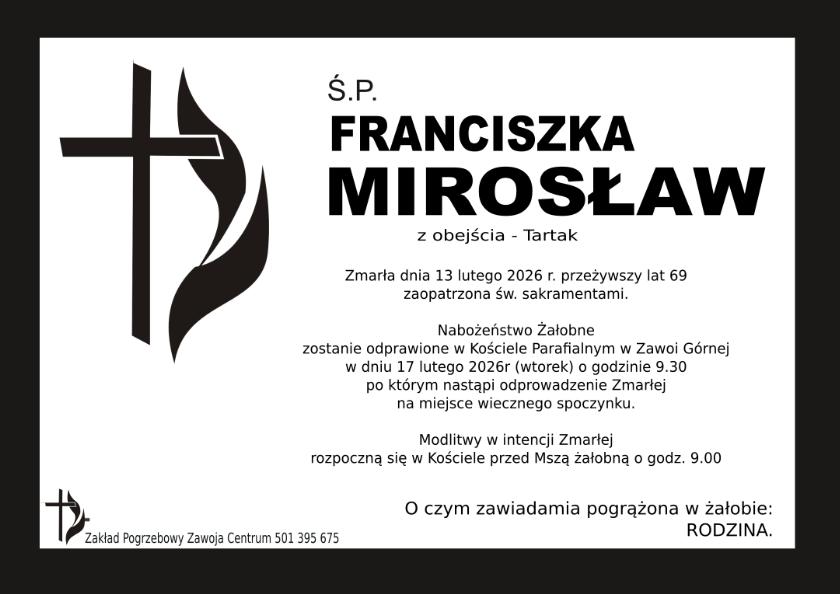 FRANCISZKA MIROSŁAW
