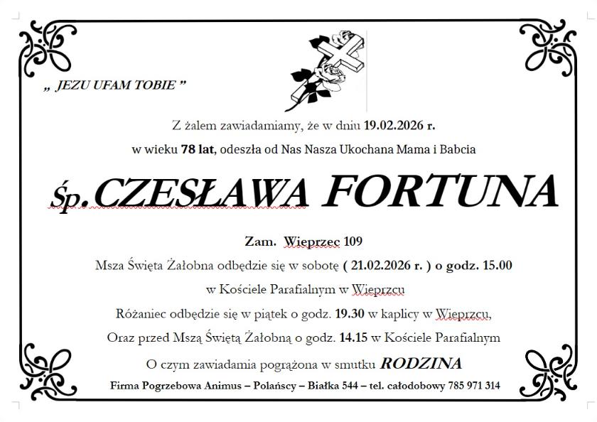 CZESŁAWA FORTUNA