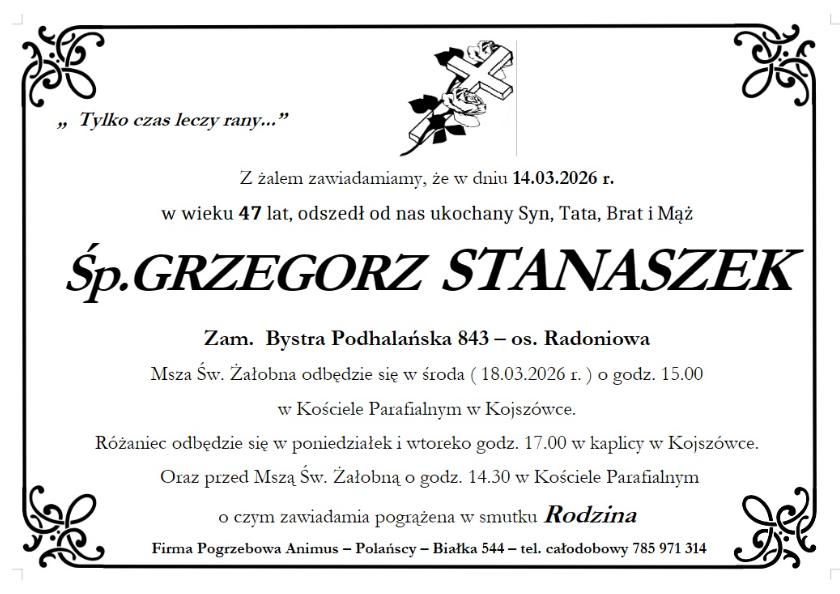 GRZEGORZ STANASZEK