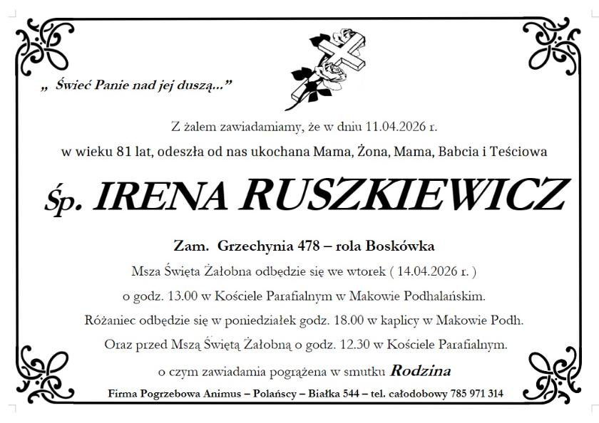 IRENA RUSZKIEWICZ