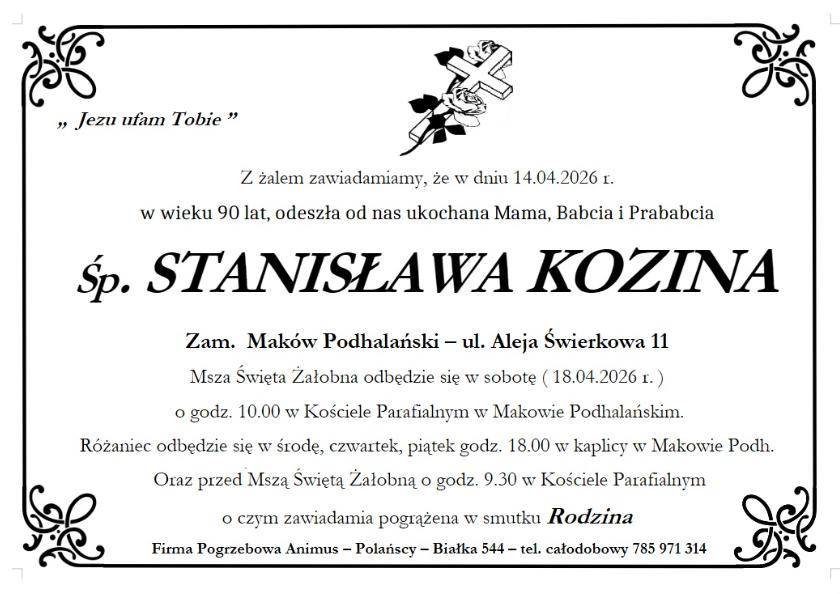 STANISŁAWA KOZINA