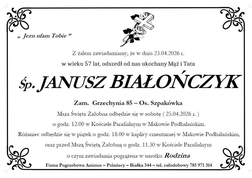 JANUSZ BIAŁOŃCZYK