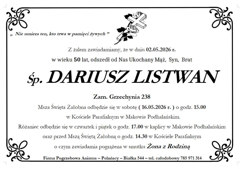 DARIUSZ LISTWAN 
