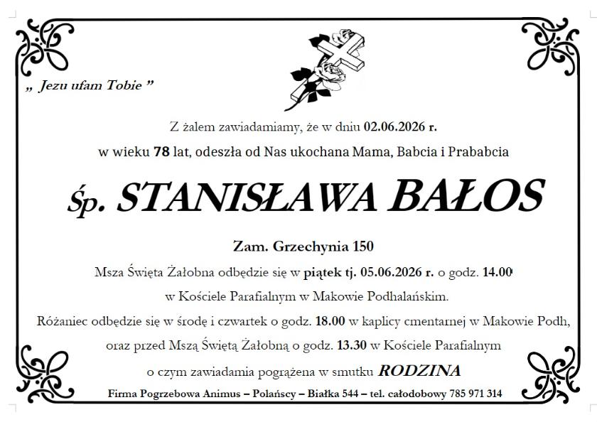 STANISŁAWA BAŁOS