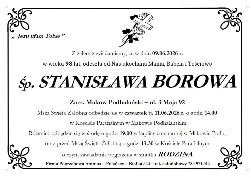 STANISŁAWA BOROWA