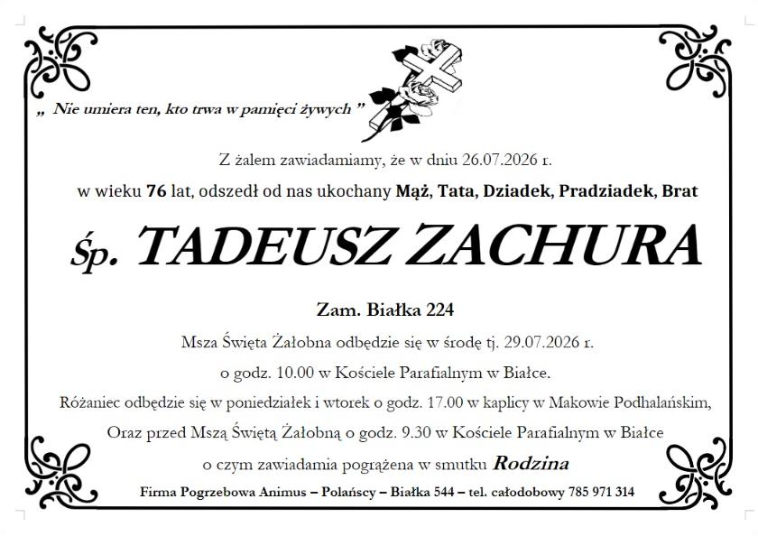 Tadeusz ZACHURA 