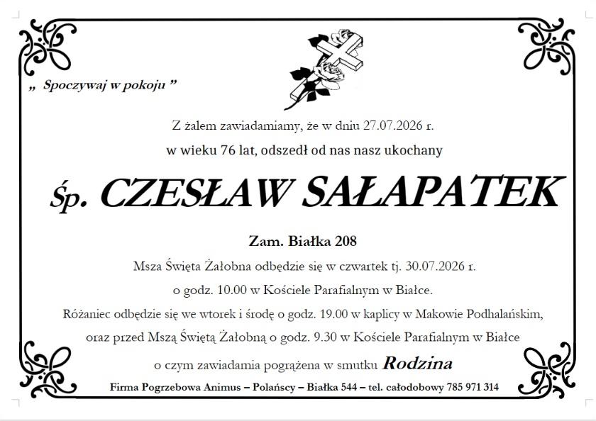 CZESŁAW SAŁAPATEK