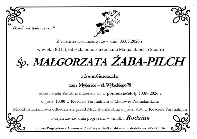 MAŁGORZATA ŻABA-PILCH