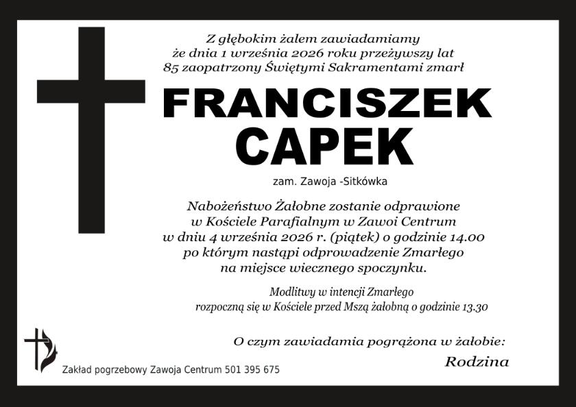 FRANCISZEK CAPEK