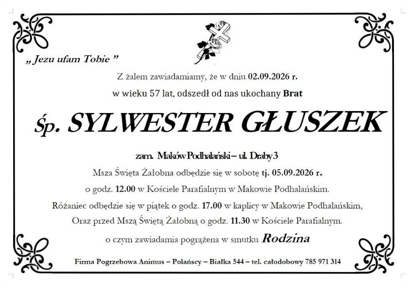 SYLWESTER GŁUSZEK