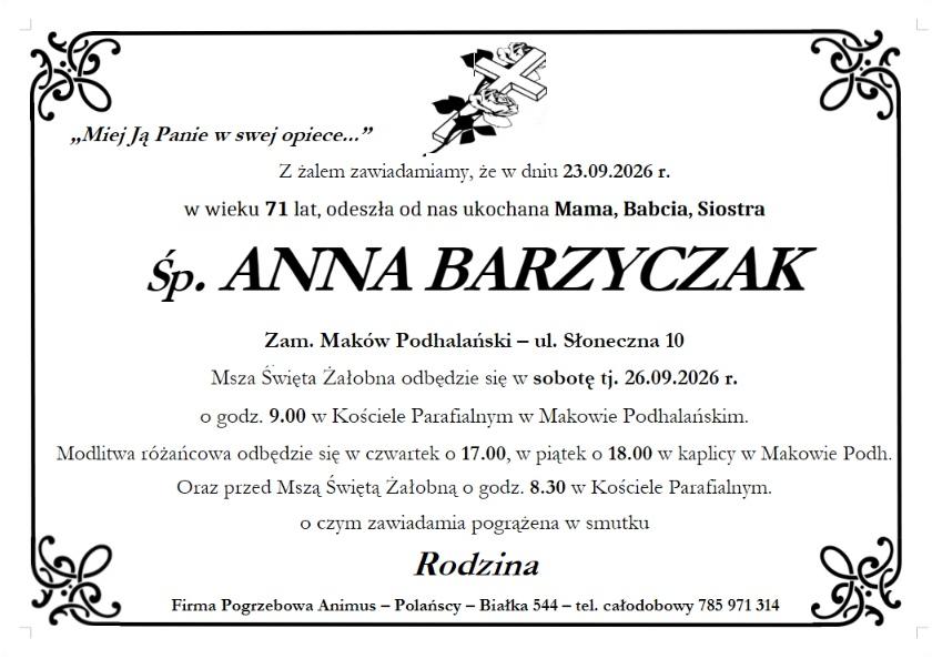 ANNA BARZYCZAK
