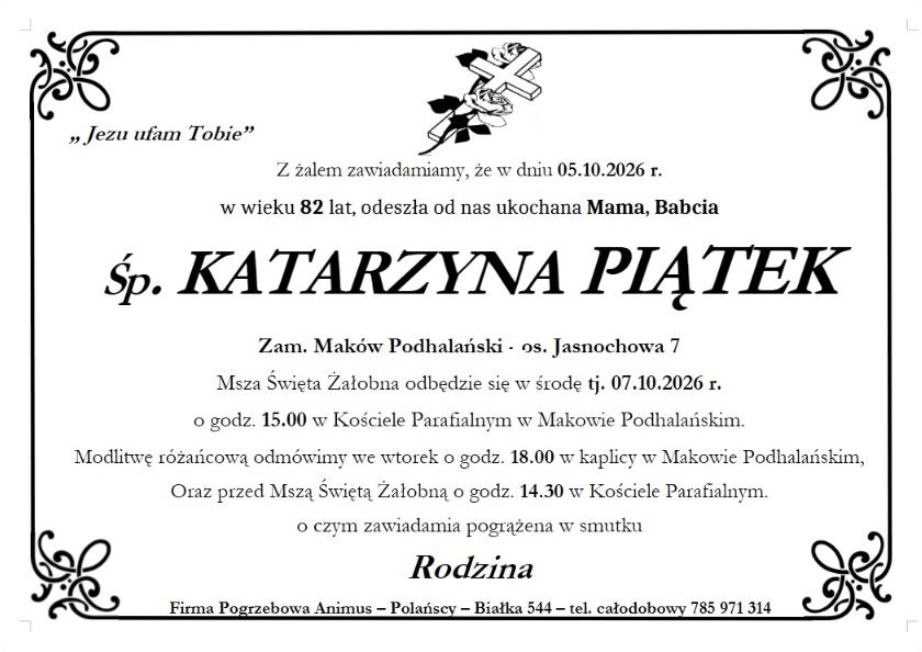 KATARZYNA PIĄTEK