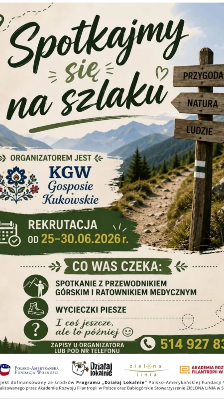 „Spotkajmy się na szlaku” - KGW w Kukowie zaprasza