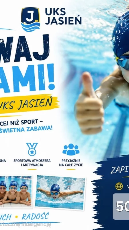 Pływaj z nami! UKS Jasień zaprasza na zajęcia pływackie